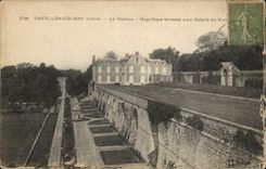 Chatillon Coligny CPA the splendid castle terrace with gallery