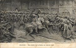 Low Orleans CPA relief of Statue of Jeanne of arc