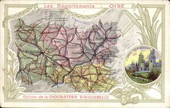 Die oise-Abteilungen - Ausgabe der Schokoladenfabrik D Aiguebelle CPA