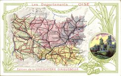 Abteilungen - Oise - Ausgabe der Schokoladenfabrik von aiguebelle CPA