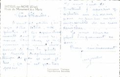 Breteuil on Noye - Place of the War memorial the CPA