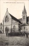 CPA Crepy in Valois Church Saint Denis Children