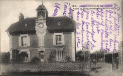 CPA Oise Rathaus und Schule bombardee 1914 1915
