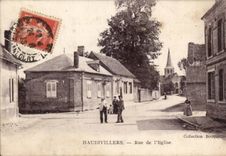 CPA Haudivilliers Strasse der Kirche