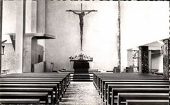 Saint Jean Baptiste Breteuil MODERN CARD Overall picture Nave and choruses