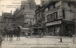 Noyon CPA Place town hall the store transforms by the boches into exchange office
