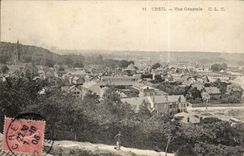 Creil CPA Vue generale