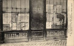 Boundary-line CPA panels of posters of the commandateure (March 1917)