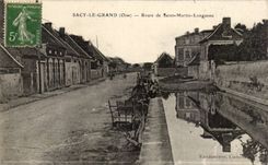 Sacy die grosse CPA Strasse von Saint Martin Longueau