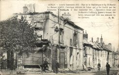 Senlis CPA Street of the republic and suburb Saint Martin