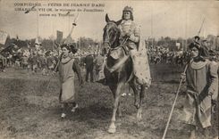 Compiegne CPA Partys von Jeanne des Bogens Charles VII (Vicomte von Jurmilhac) kommt zum Turnier herein