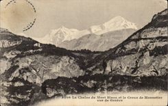 CPA the chain of Mont Blanc and the hollow of Monnetier seen of Geneva