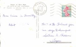 MODERN CARD hosts of our mountains Sheep to the pasture within a ravissant framework