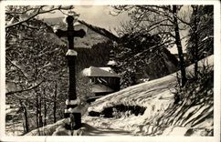MODERN CARD Abundance the martyrdom the abbey and the point of Fremoux in winter