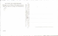 MODERN CARD Mirage of the white lake (large Jorasses Tooth of the giant and switches of Chamonix)
