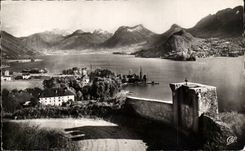 Annecy Lake MODERN CARD Talloires and vault of the Strand