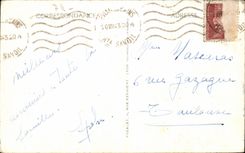 Evian les Bains CPA View of the lake and the Swiss Dimension