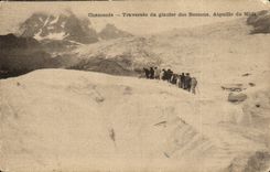 Chamonix CPA Traversee du glacier des Bossons Aiguille du Midi