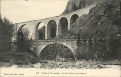 Vallee de Chamonix CPA Pont et viaduc Sainte marie