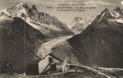Chamonix CPA La mer de glace et le chalet de la Flegere