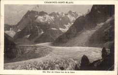 Chamonix Mont Blanc CPa Mer de glace vue de la gare