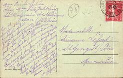 Evian les Bains CPA Walk in the boat