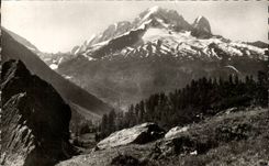 MODERN CARD Mountain of the Mount Blanc the green needle