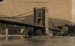 CPA Pretty bridge of Cord on the Rhone