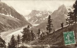 CPA Chamonix La mer de glace et vue de la flegere