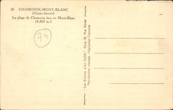 CPA Chamonix Mont Blanc La plage de Chamonix face au Mont Blanc