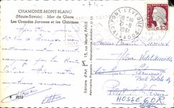 CPA Chamonix Mont Blanc Les grandes Jorasses et les Charmoz