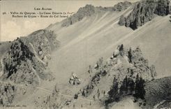 CPA Valley of Queyras the break-in Service road Rocks of Gypsie Road of the collar Izoard