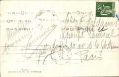 MODERN CARD Plane Teleferic Praz Brevent and the Mount Blanc