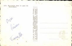 CPA Savoy Excursions in the country of Mont Blanc