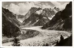 CPA Chamonix La mer de glace vue de Montenvers