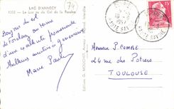 Annecy CPA Lake the lake seen of the collar of Forclaz