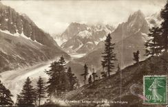 Chamonix CPA La mer de glace vue de la Flegere