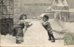 CPA Phantasiekinder und -Schneemann