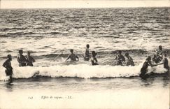 Effect of vague CPA Bather (woman folklore costume)