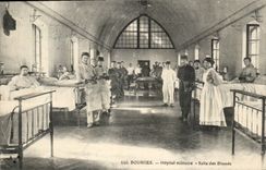 Military Bourges CPA Hopital Salle of wound TOP (hospital)