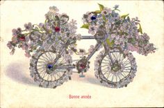 CPA Fantasy Happy New Year (bicycle bicycle)