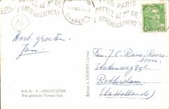 Angouleme cPA Vue generale Versant sud