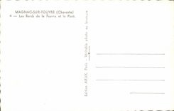 Magnac on Touvre MODERN CARD edges of Touvre and the bridge