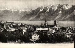 Switzerland - Schweiz - Lausanne and the Alps - CPA