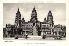 CPA Exposition coloniale Paris 1931 Temple Angkor Vat Facade principale