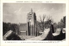 Paris - Exposition Coloniale Internationale 1931 - Le Palais de L A O F Vue de la Terrasse superieure - CPA 