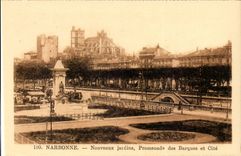 Narbonne - New Gardens - Walk of the boats and ISCED - CPA