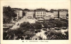 Perpignan - Place Arago - CPA 