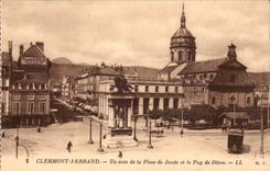 Clermont Ferrand - a Corner of the Place of Jaude and Puy de Dome - CPA