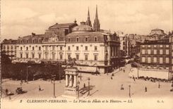 Clermont Ferrand - the Place of Jaude and the Theater - CPA